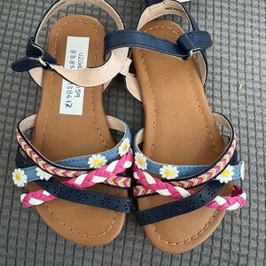 Kids Floral Sandals - Pink and Blue